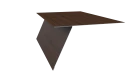Планка карнизная фальц 130x80 мм, Дуб Локарно 3D