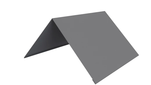 Конёк простой 150x150x2000 мм, 7004 сигнальный серый глянцевый