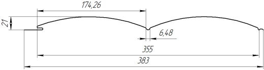 Блок хаус 383/355x0,5 мм, 2004 оранжевый глянцевый