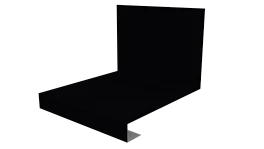 Планка примыкания нижняя к трубе фальц 140x200 мм, 9005 черный янтарь глянцевый