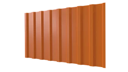 Профнастил С20B 1150/1100x0,4 мм, 2011 насыщенный оранжевый глянцевый