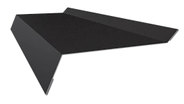 Планка примыкания в штробу 20x60x10 мм, 9005 черный янтарь матовый