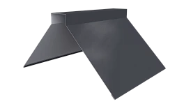 Конёк фигурный 150x150x2000 мм, 7024 графитовый серый глянцевый