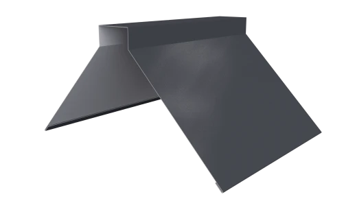 Конёк фигурный 150x150x2000 мм, 7024 графитовый серый глянцевый