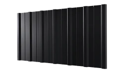 Профнастил НС16 1150/1100x0,45 мм, 9005 черный янтарь глянцевый