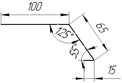 Планка карнизная 100x65x2000 мм, 3009 оксид красный глянцевый