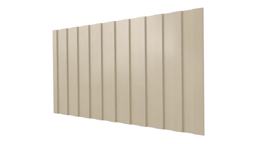Профнастил С8 1200/1150x0,45 мм, 1015 св. слоновая кость глянцевый