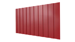 Профнастил С8 1200/1150x0,45 мм, 3020 транспортный красный глянцевый
