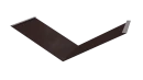 Планка ендовы нижняя 298x298x2000 мм, 8017 шоколадно-коричневый PUR Pruf