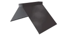 Конёк фигурный 190x190x2000 мм, 8019 серо-коричневый глянцевый