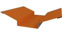 Планка ендовы верхняя 76x76x2000 мм, 2011 насыщенный оранжевый глянцевый