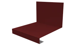 Планка примыкания нижняя к трубе фальц 140x200 мм, 3011 коричнево-красный глянцевый