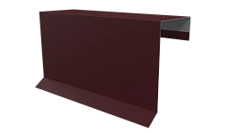 Планка торцевая фальц 65x97 мм, 3005 винно-красный матовый