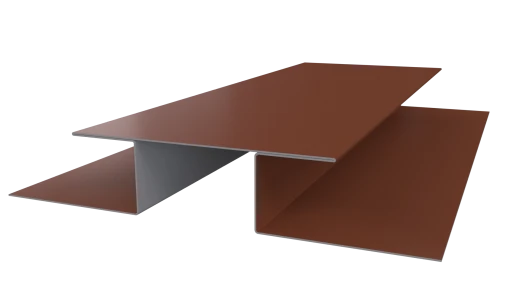 Планка стыковочная сложная Блок-хаус 110x2000 мм, 8004 медно-коричневый глянцевый