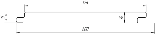 Лайн Про Плоскость 200/176x0,45 мм, 5021 водная синь глянцевый