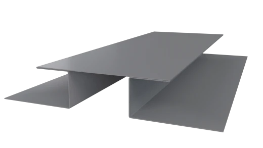Планка стыковочная сложная Блок-хаус 110x2000 мм, 7040 серое окно глянцевый
