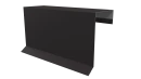 Планка торцевая фальц 65x97 мм, 8019 серо-коричневый матовый