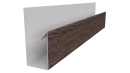 Планка П-образная Блок-хаус 30x30x2000 мм, Морёный дуб 3D