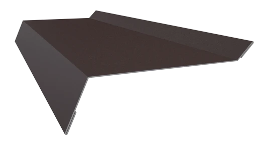 Планка примыкания в штробу 20x60x10 мм, 8017 шоколадно-коричневый стальной бархат
