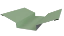 Планка ендовы верхняя 76x76x2000 мм, 6019 бело-зеленый глянцевый