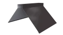 Конёк фигурный 150x150x2000 мм, 8019 серо-коричневый глянцевый