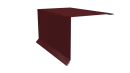 Планка торцевая 120x95x2000 мм, 3005 винно-красный глянцевый