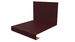 Планка примыкания нижняя к трубе фальц 140x200 мм, 3005 винно-красный матовый