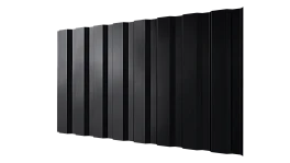Профнастил С20A 1150/1100x0,7 мм, 9005 черный янтарь глянцевый