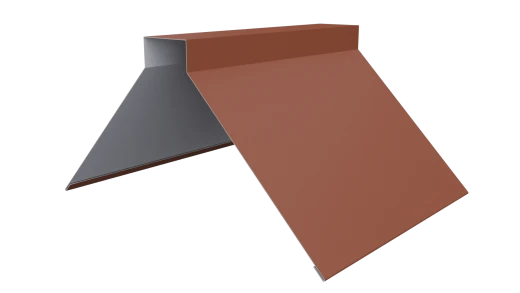 Конёк фигурный 150x150x2000 мм, 8004 медно-коричневый матовый