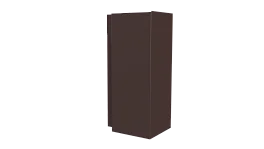 Планка угла наружного сложная Блок-хаус 110x110x2000 мм, 8017 шоколадно-коричневый глянцевый