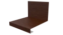 Планка примыкания нижняя к трубе фальц 140x200 мм, Золотистый дуб 3D