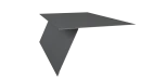 Планка карнизная фальц 130x80 мм, цинк