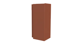 Планка угла наружного сложная Блок-хаус 110x110x2000 мм, 8004 медно-коричневый глянцевый