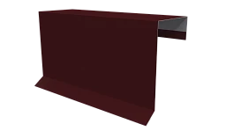 Планка торцевая фальц 65x97 мм, 3005 винно-красный глянцевый