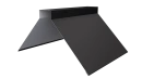 Конёк фигурный 150x150x2000 мм, 9005 черный янтарь матовый