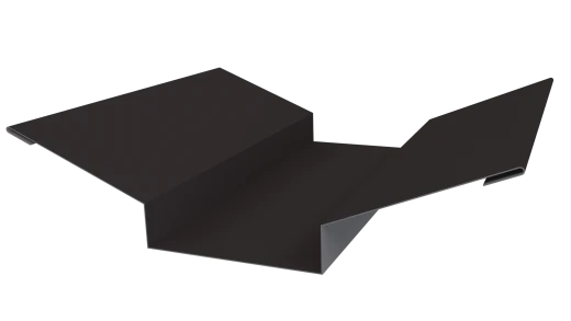 Планка ендовы верхняя 76x76x2000 мм, 8019 серо-коричневый глянцевый