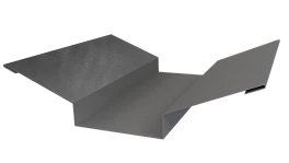Планка ендовы верхняя 76x76x2000 мм, 9006 бело-алюминиевый глянцевый