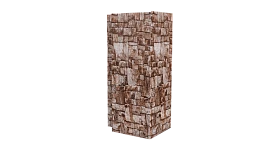 Планка угла наружного сложная Блок-хаус 110x110x2000 мм, Дикий камень