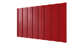Профнастил С20R 1150/1100x0,5 мм, 3020 транспортный красный глянцевый