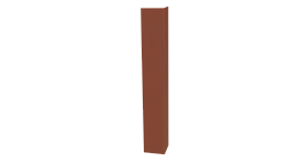 Планка угла наружного 30x30x2000 мм, 8004 медно-коричневый глянцевый